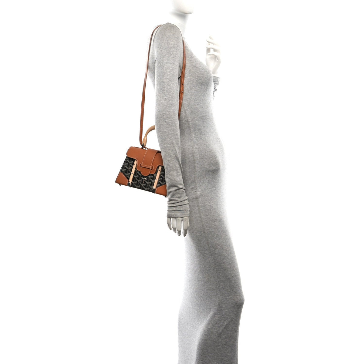 GOYARD Goyardine Structure Mini Saigon Bag – Black & Gold