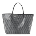GOYARD Saint Louis GM Tote Bag – Grey Chevron Canvas & Leather Trim