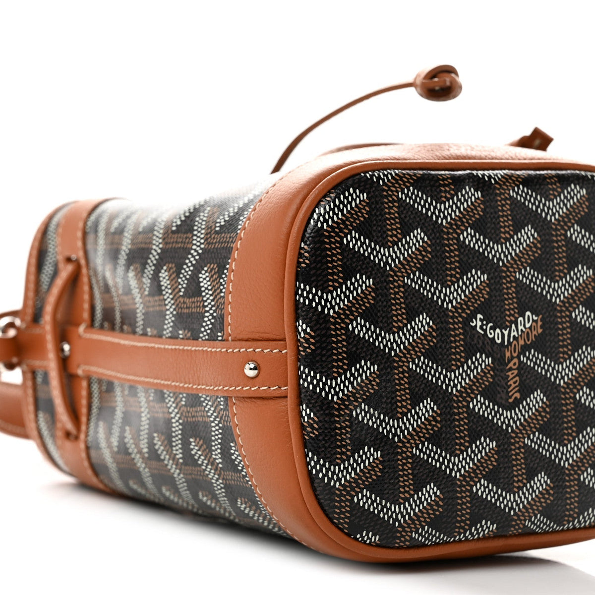 GOYARD Goyardine Petit Flot Mini Bucket Bag - Black & Gold