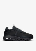 On All-Black Low-Top Sneakers with Cutout Sole