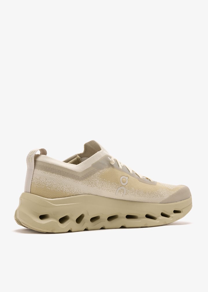 On Beige & Sand Sneakers with Sculpted Cutout Sole