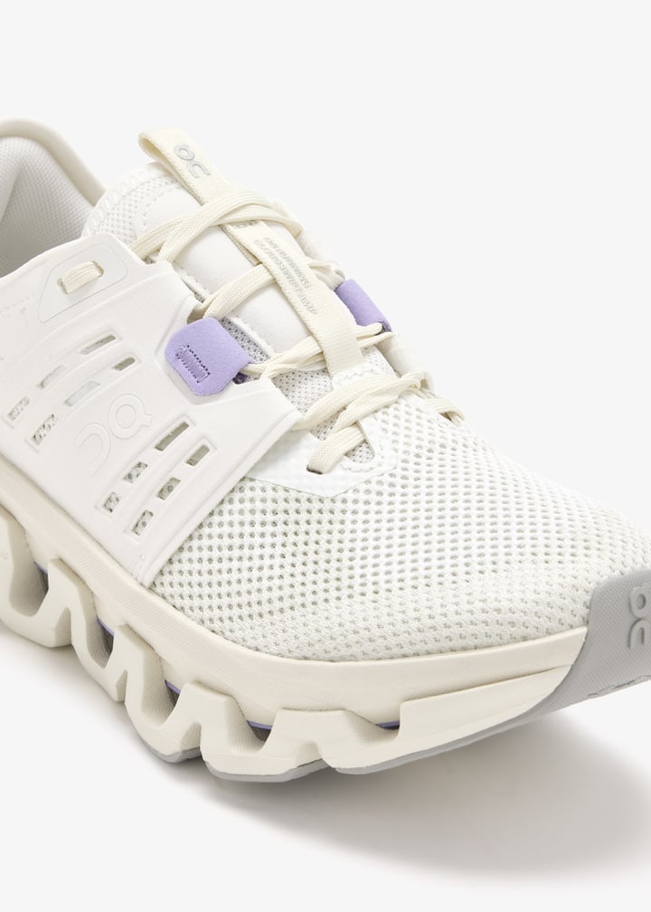 On Ivory Mesh Sneakers with Chunky Segmented Sole