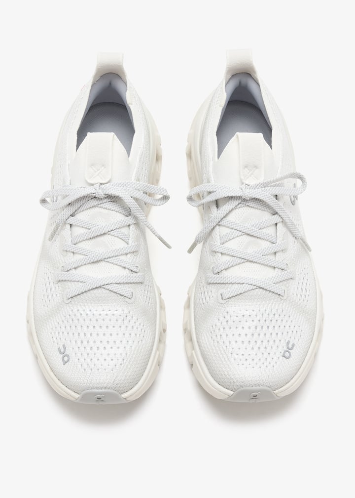 On Ivory Mesh Sneakers with Cream Segmented Sole