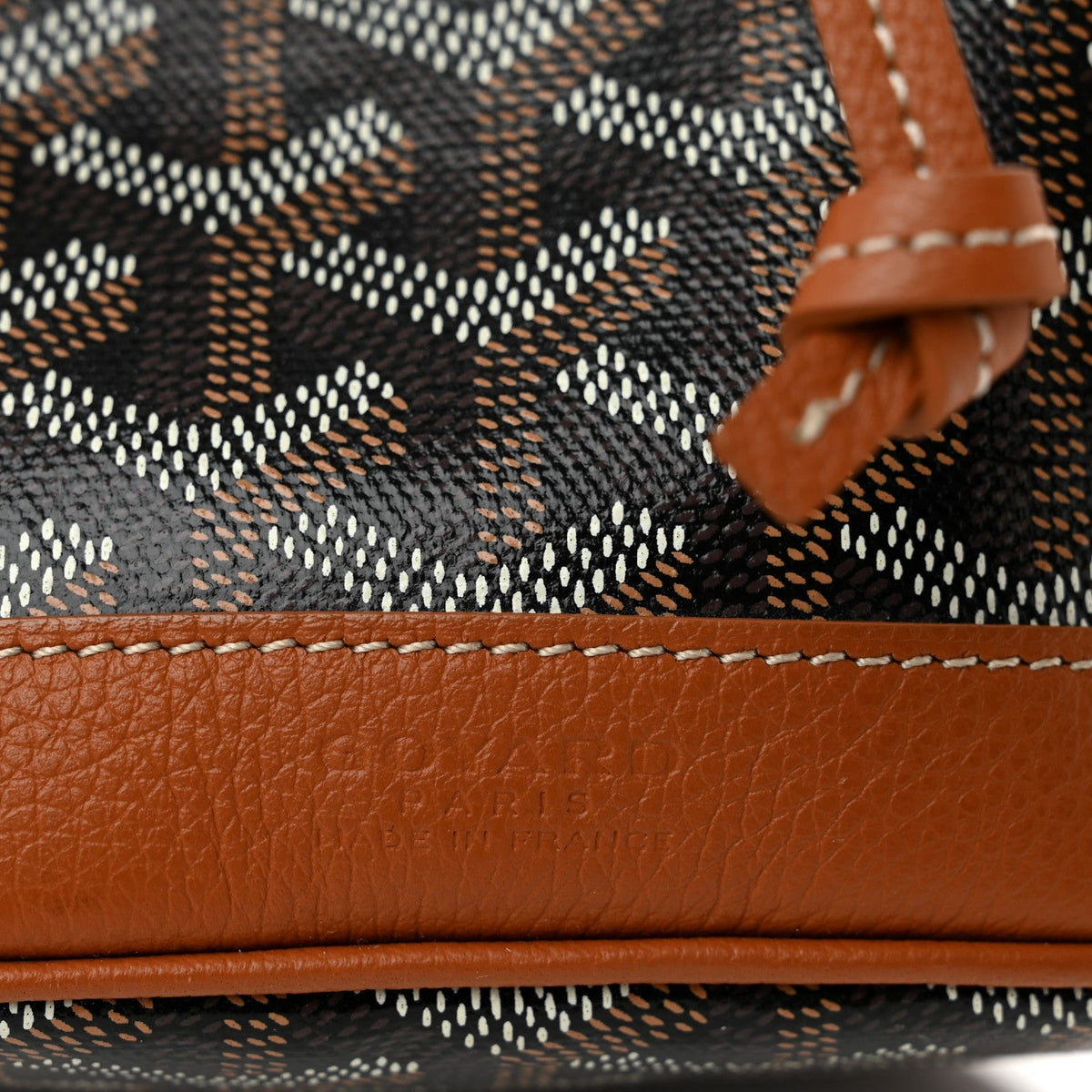 GOYARD Goyardine Petit Flot Mini Bucket Bag - Black & Gold