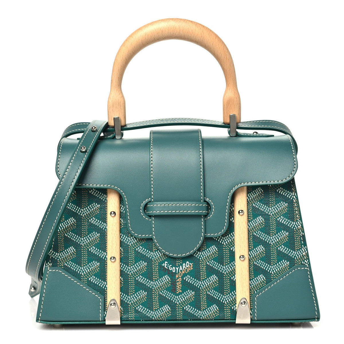 GOYARD Goyardine Structured Mini Saigon Bag - Green
