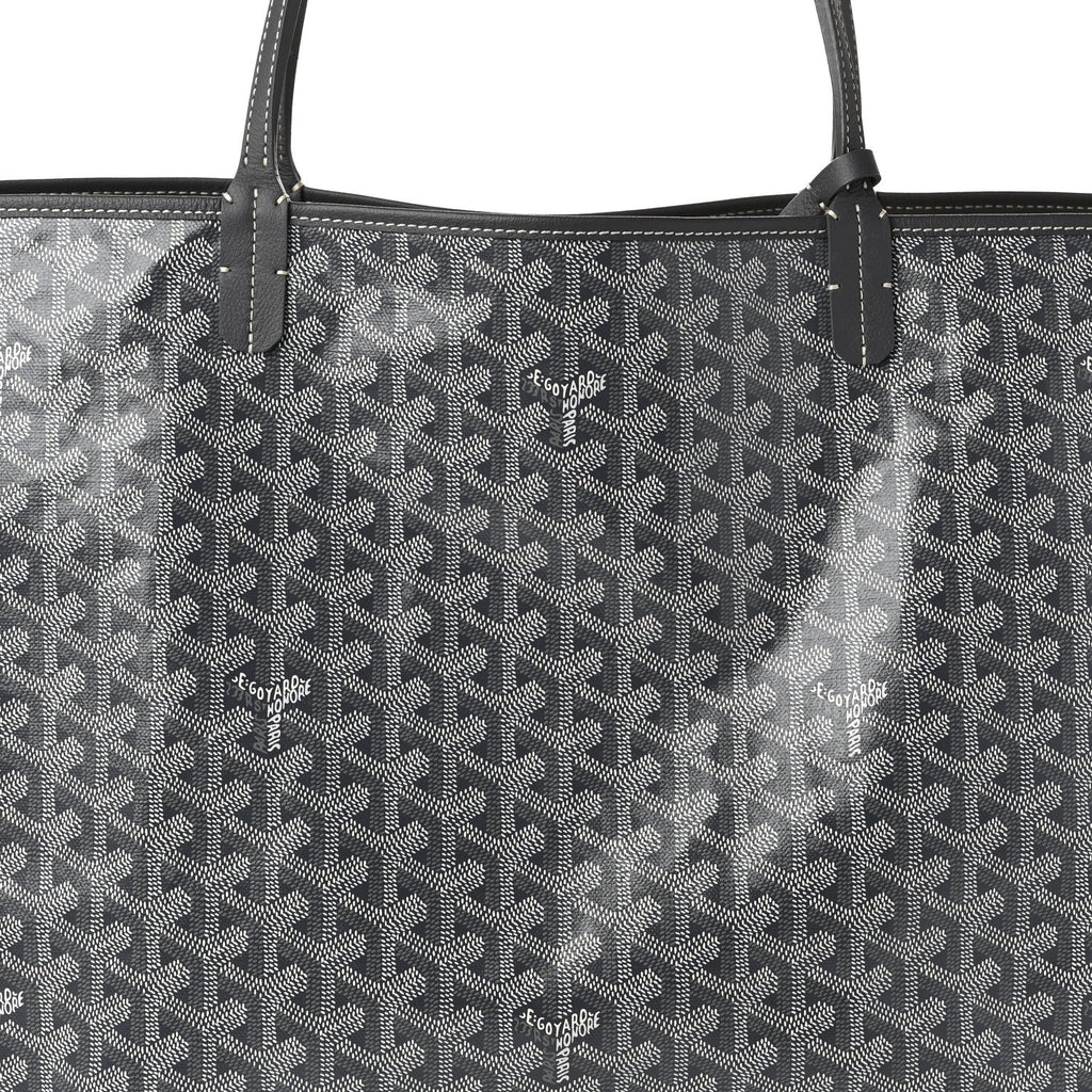 GOYARD Saint Louis GM Tote Bag – Grey Chevron Canvas & Leather Trim
