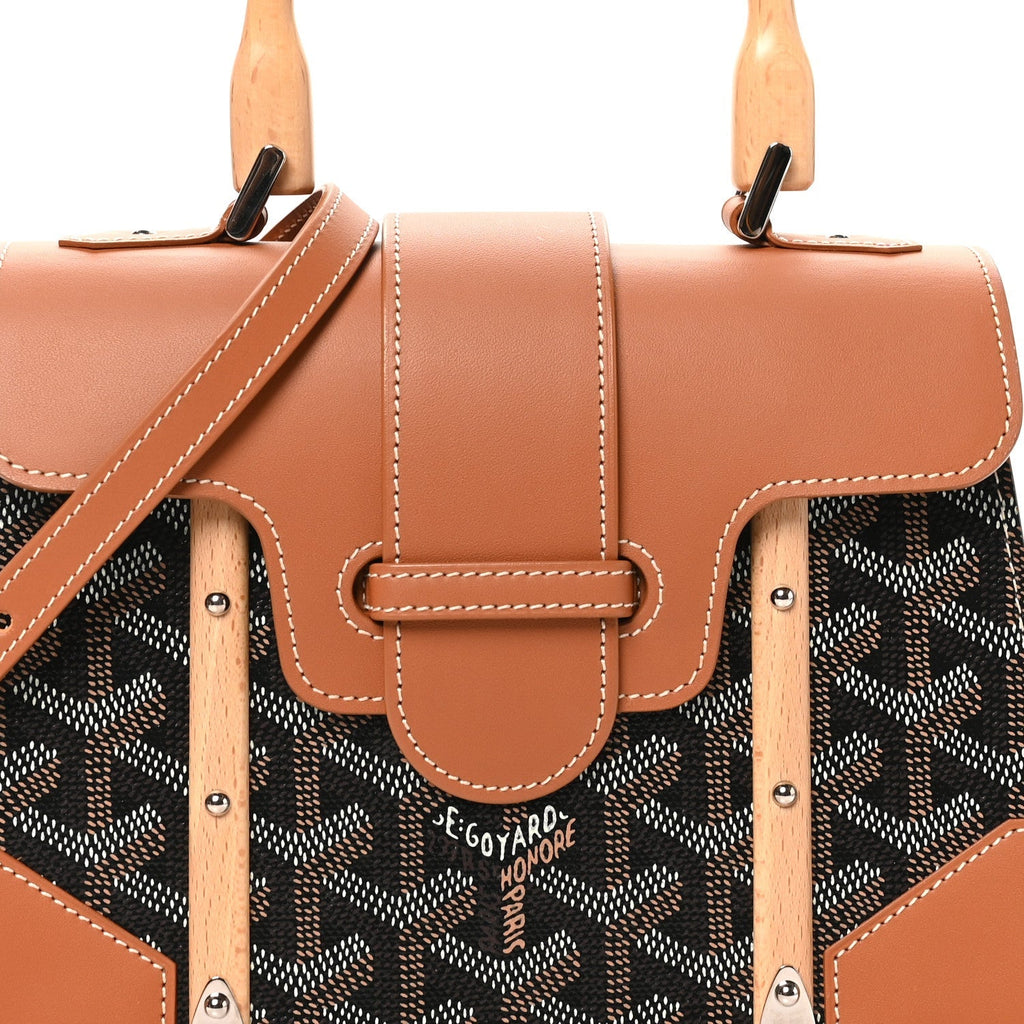GOYARD Goyardine Structure Mini Saigon Bag – Black & Gold
