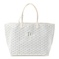 GOYARD Anjou PM Reversible Tote – White Chevron Canvas & Leather