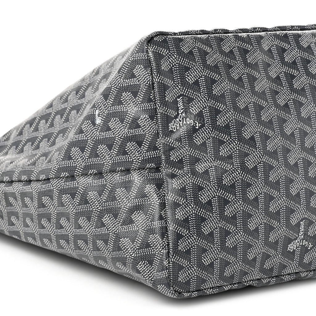 GOYARD Saint Louis GM Tote Bag – Grey Chevron Canvas & Leather Trim