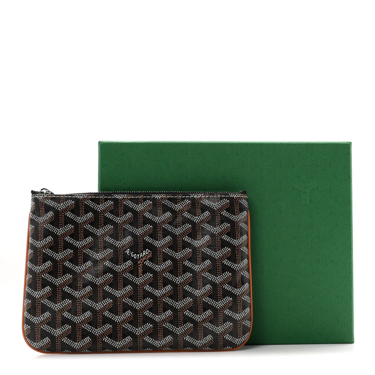 GOYARD Goyardine Senat PM Zip Pouch - Black / Gold