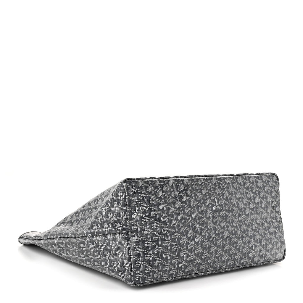 GOYARD Saint Louis GM Tote Bag – Grey Chevron Canvas & Leather Trim