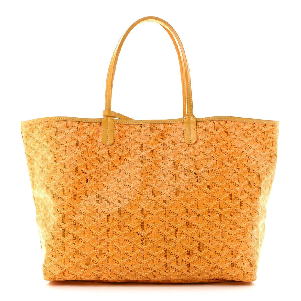 GOYARD Saint Louis PM Tote Bag – Yellow Chevron Canvas & Leather Trim