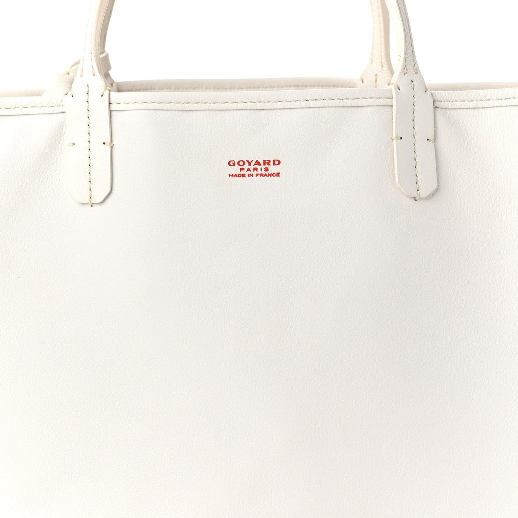 GOYARD Anjou PM Reversible Tote – White Chevron Canvas & Leather
