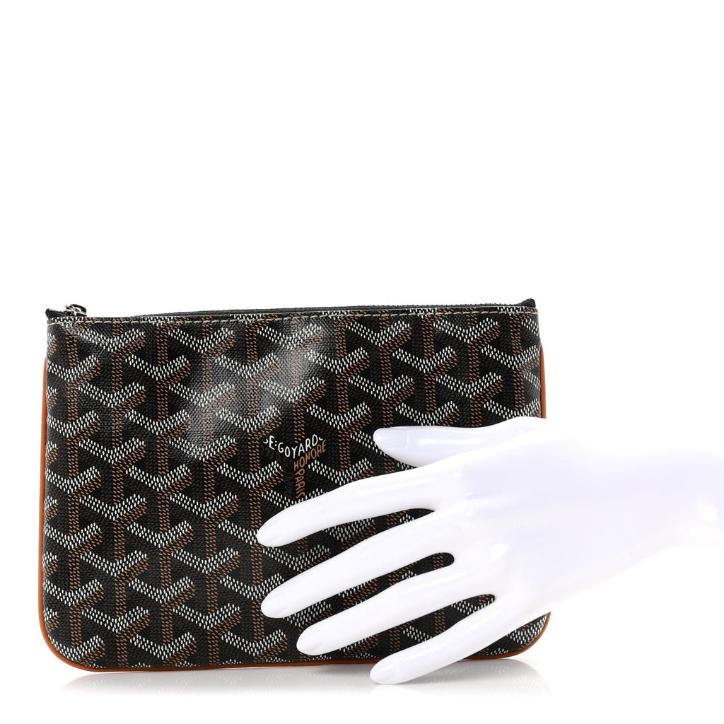 GOYARD Goyardine Senat PM Zip Pouch - Black / Gold