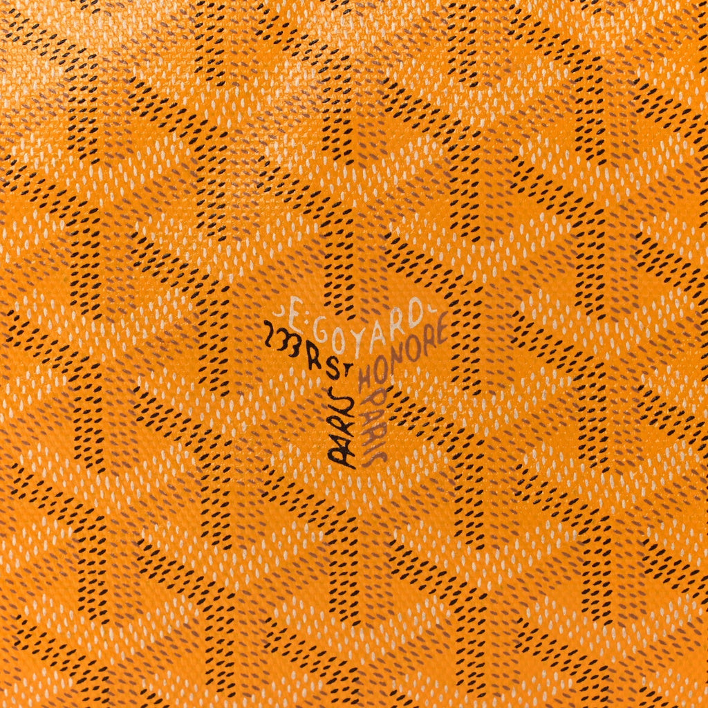 GOYARD Saint Louis PM Tote Bag – Yellow Chevron Canvas & Leather Trim