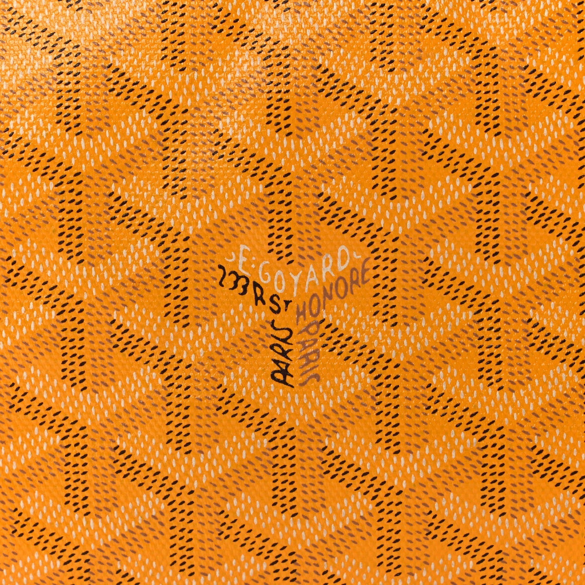 GOYARD Saint Louis PM Tote Bag – Yellow Chevron Canvas & Leather Trim