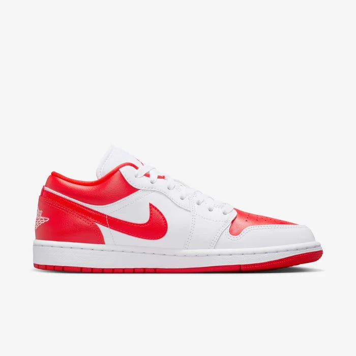 Air Jordan 1 Low Red & White Sneakers