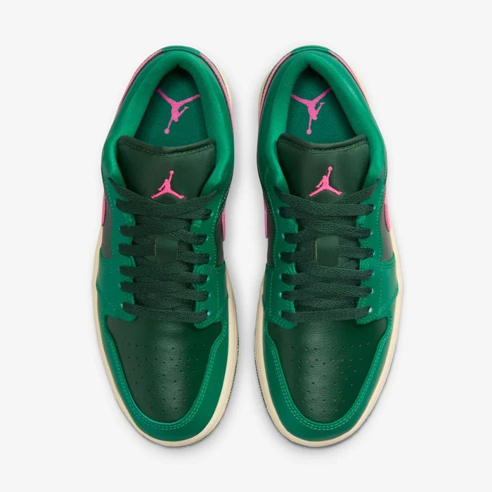 Air Jordan 1 Low Sneakers – Green & Pink