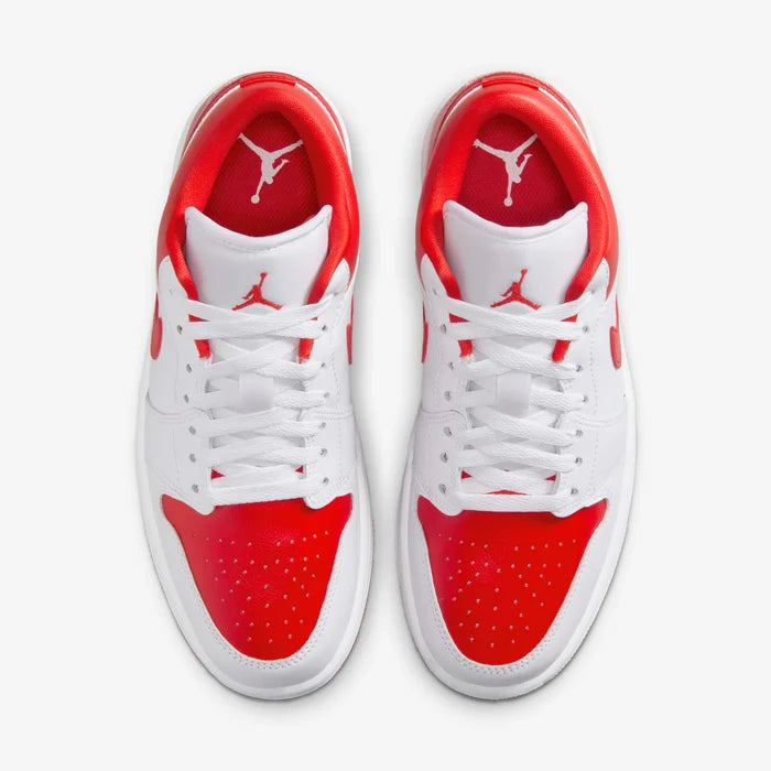 Air Jordan 1 Low Red & White Sneakers