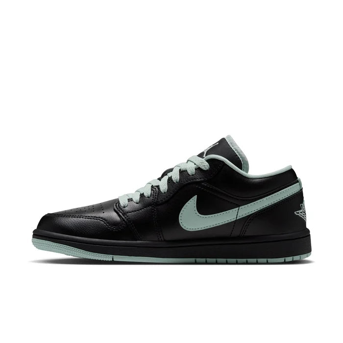 Air Jordan 1 Low Sneakers – Black & Mint Green