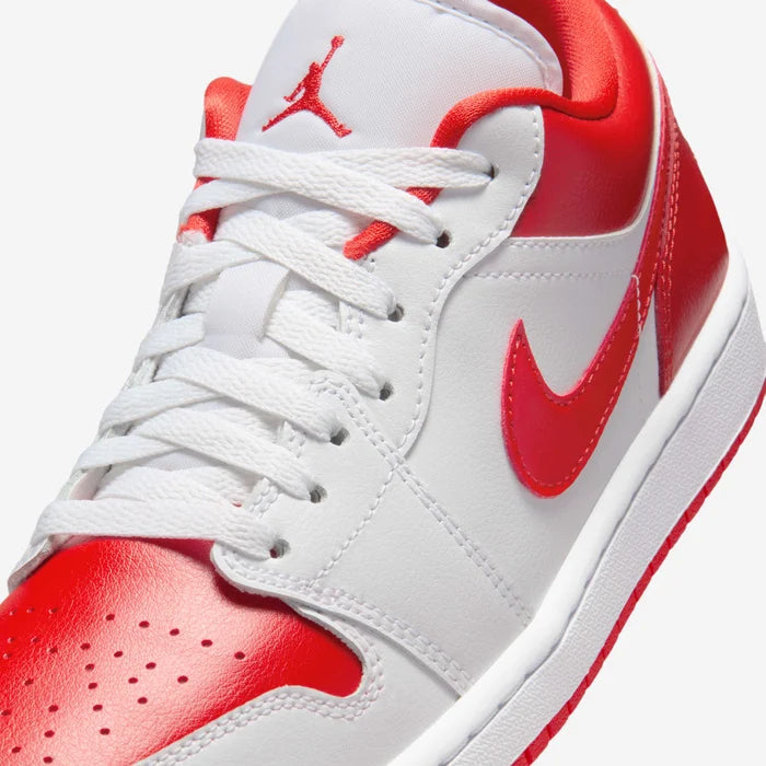 Air Jordan 1 Low Red & White Sneakers