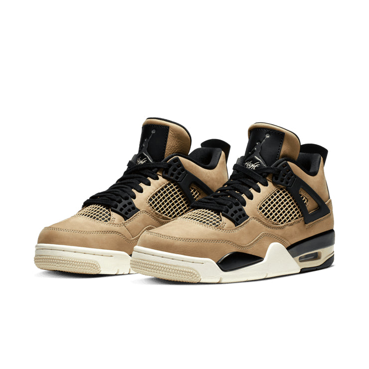 Air Jordan 4 Retro Fossil – Sand & Black Sneakers