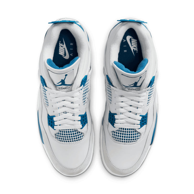 Air Jordan 4 Retro Military Blue – White & Blue Sneakers