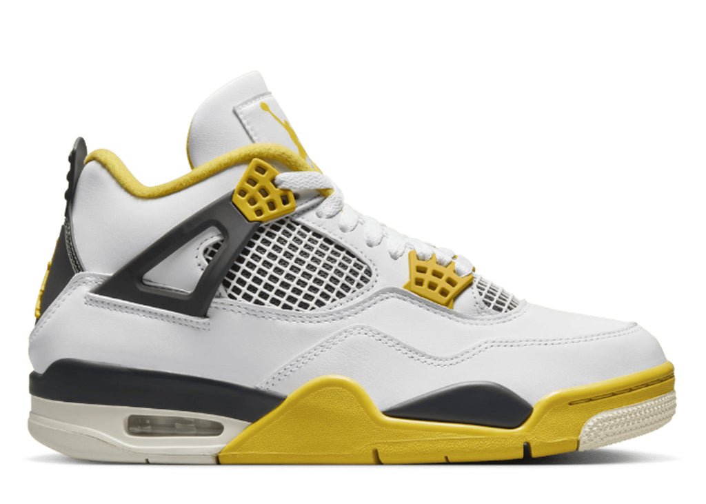 Air Jordan 4 Retro Vivid Sulfur – White & Yellow Sneakers