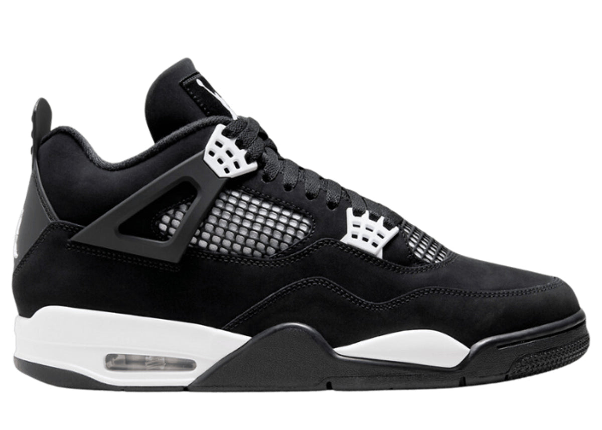 Air Jordan 4 Retro White Thunder – Black & White Sneakers