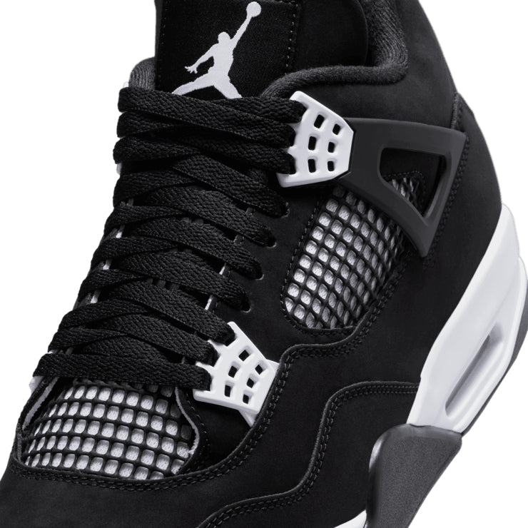 Air Jordan 4 Retro White Thunder – Black & White Sneakers