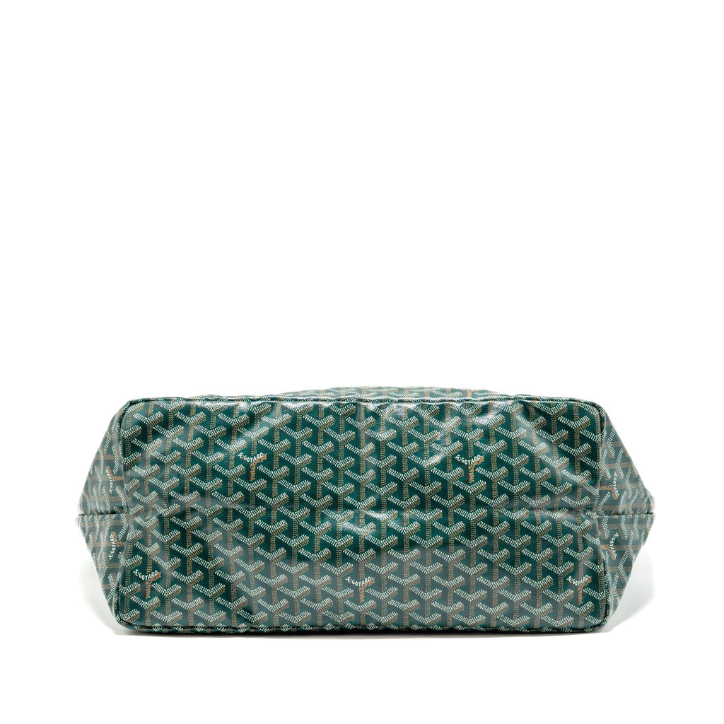 Saint Louis-Style GM Tote - Green Canvas & Calfskin Goyard