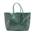 Saint Louis-Style GM Tote - Green Canvas & Calfskin Goyard