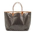 Goyard Saint Louis GM Tote Bag – Black & Brown Goyardine Canvas & Leather, Silver Hardware