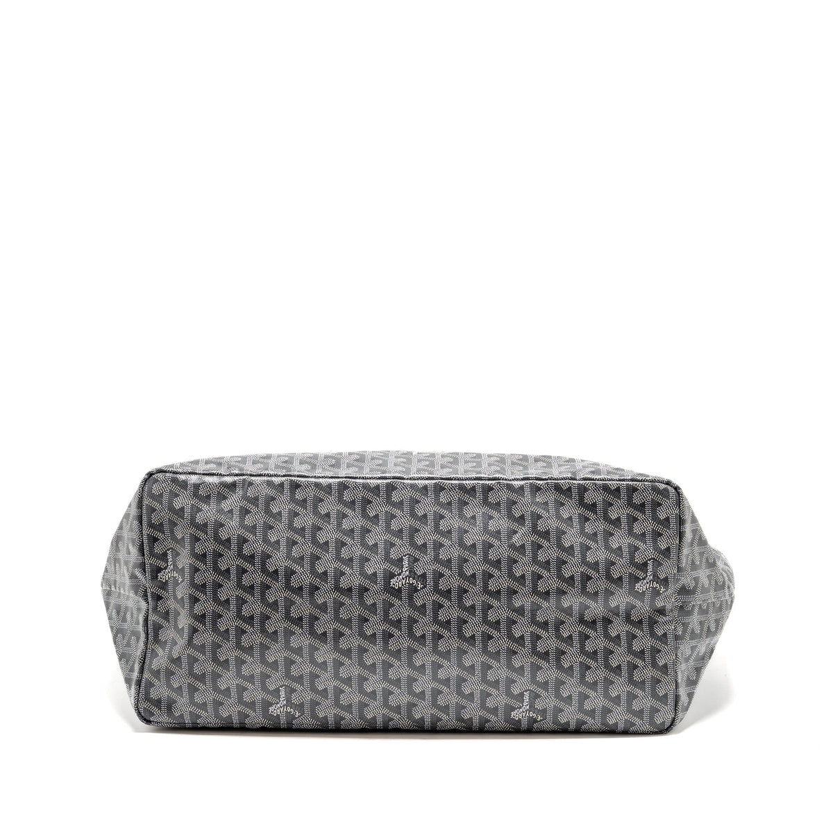 Saint Louis-Style GM Tote - Grey Canvas & Leather