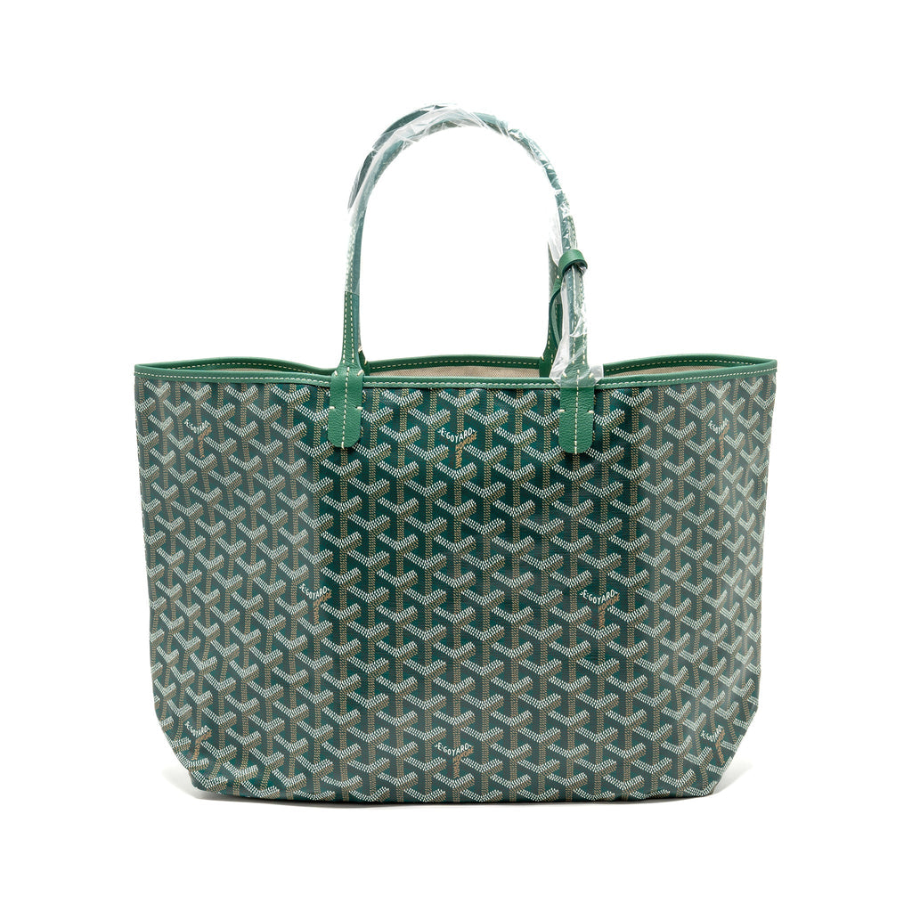 Goyard Saint Louis PM Tote Bag – Green Goyardine Canvas, Silver Hardware