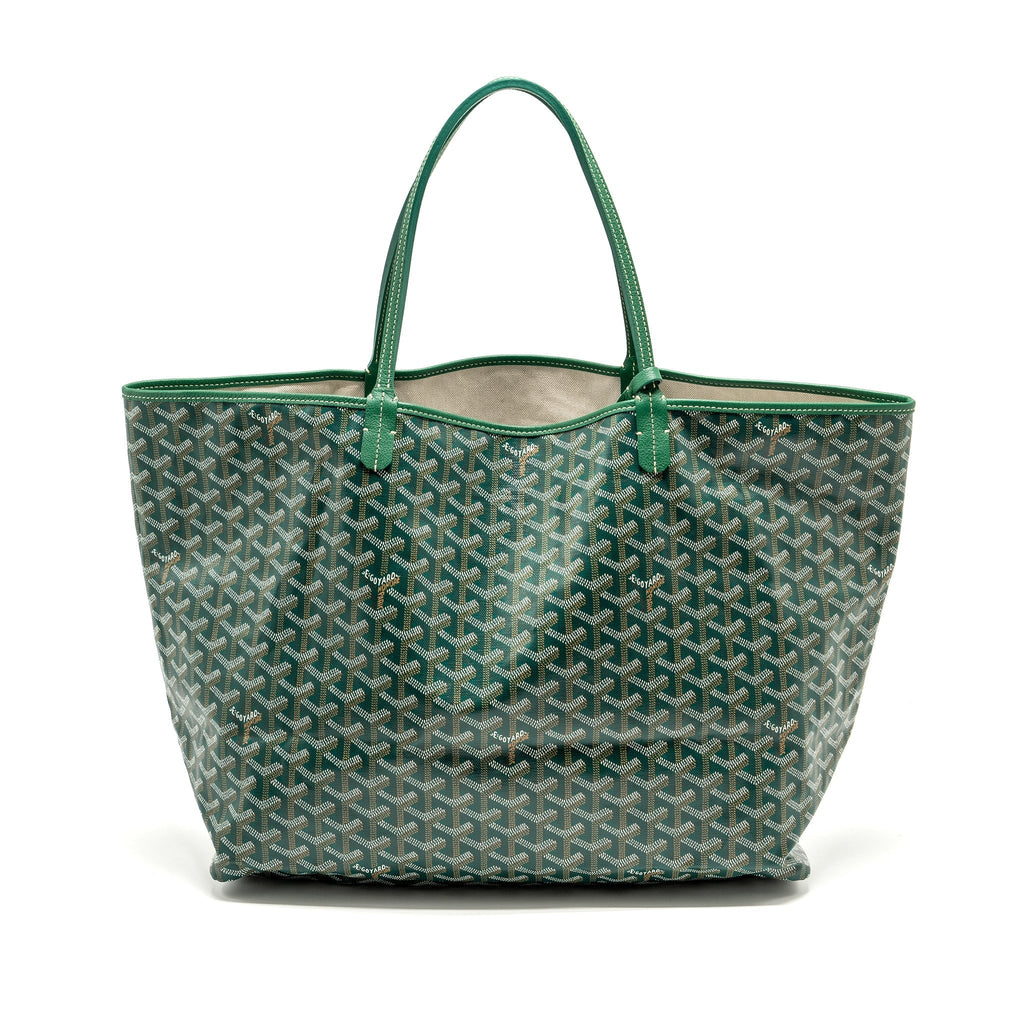 Goyard Saint Louis GM Tote Bag – Green Goyardine Canvas & Calfskin, Silver Hardware