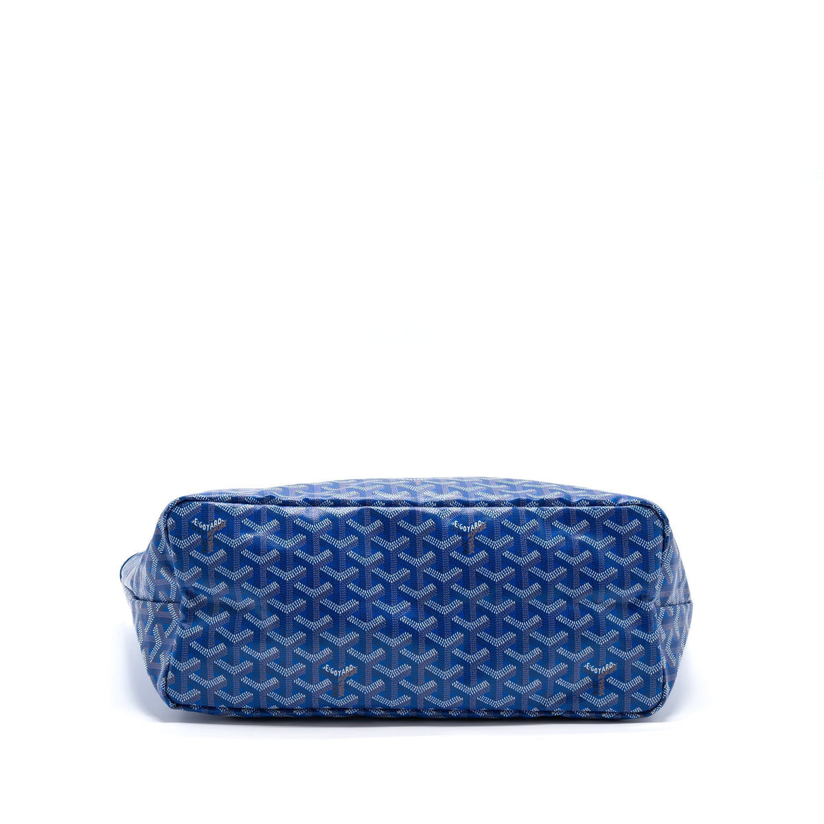 Saint Louis-Style PM Tote - Blue Canvas & Leather