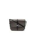 Goyard Belvedere MM Messenger Bag – Black Goyardine Canvas & Calfskin, Silver Hardware