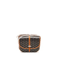 Goyard Belvedere PM Messenger Bag – Black & Tan Goyardine Canvas & Calfskin, Silver Hardware