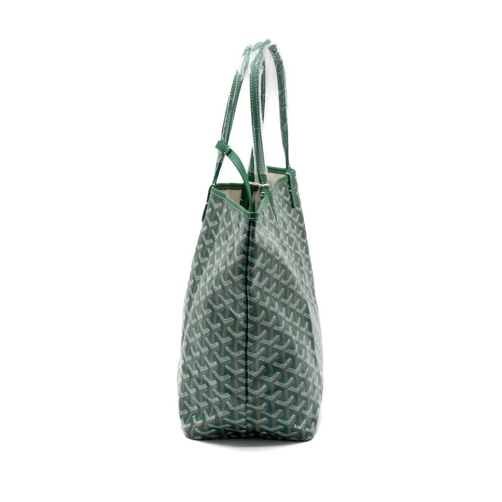 Goyard Saint Louis PM Tote Bag – Green Goyardine Canvas, Silver Hardware
