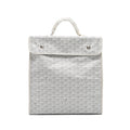 Goyard Saint Léger Backpack – White Goyardine Canvas, Silver Hardware