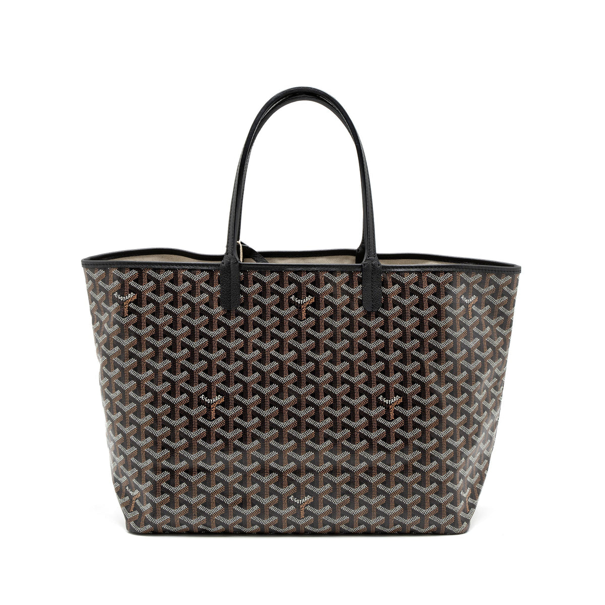 Goyard Saint Louis PM Tote Bag – Black Multicolour Goyardine Canvas, Silver Hardware