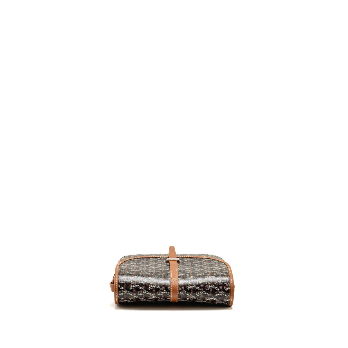 Goyard Belvédère PM Replica Messenger Bag | Tan & Silver-Tone