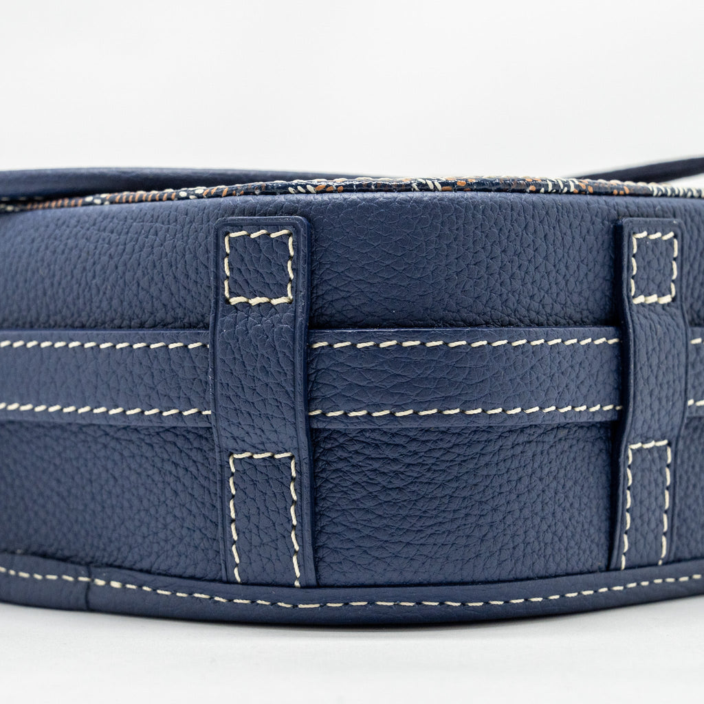 Goyard Belvedere PM Messenger Bag – Navy Goyardine Canvas & Calfskin, Silver Hardware