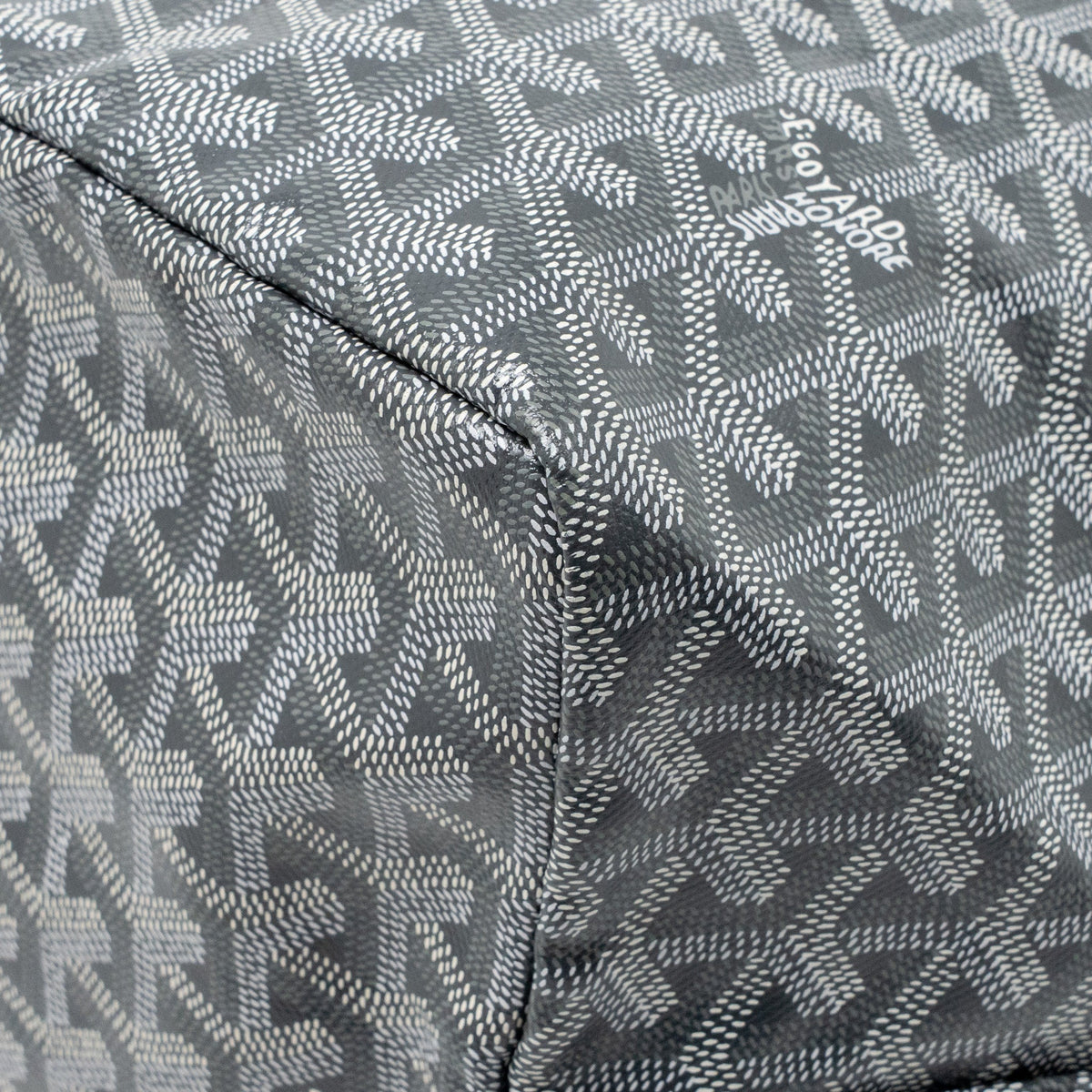 Saint Louis-Style GM Tote - Grey Canvas & Leather