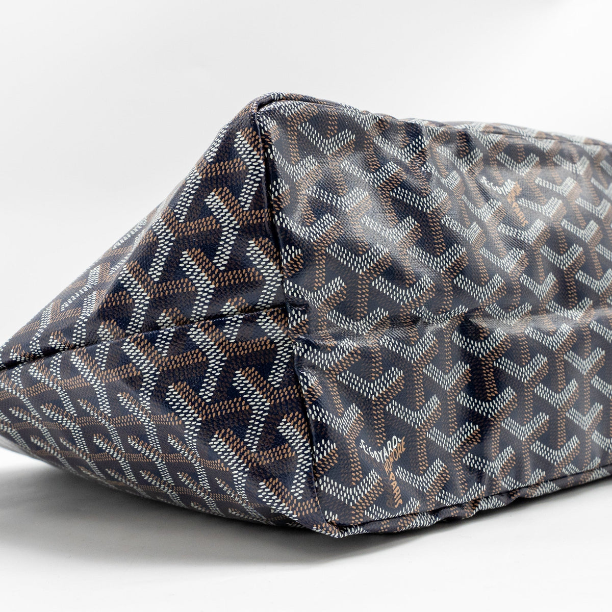 Goyard Saint Louis PM Tote Bag – Navy Blue Goyardine Canvas & Calfskin, Silver Hardware
