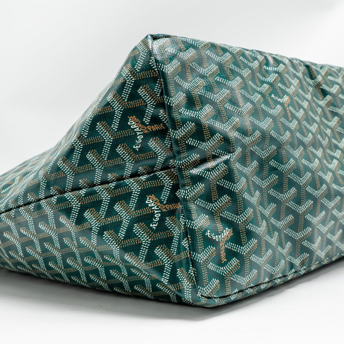 Saint Louis-Style GM Tote - Green Canvas & Calfskin Goyard