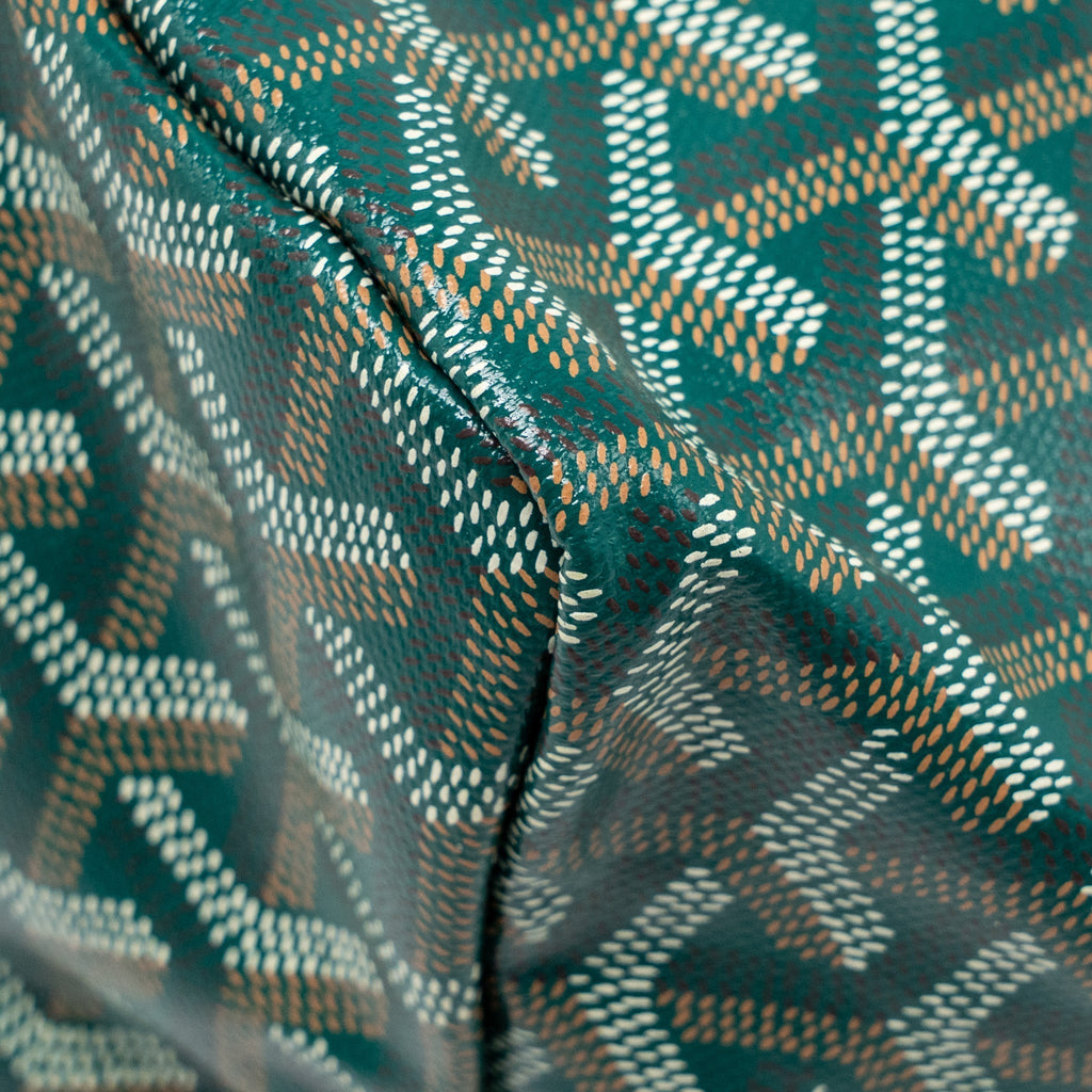 Saint Louis-Style GM Tote - Green Canvas & Calfskin Goyard