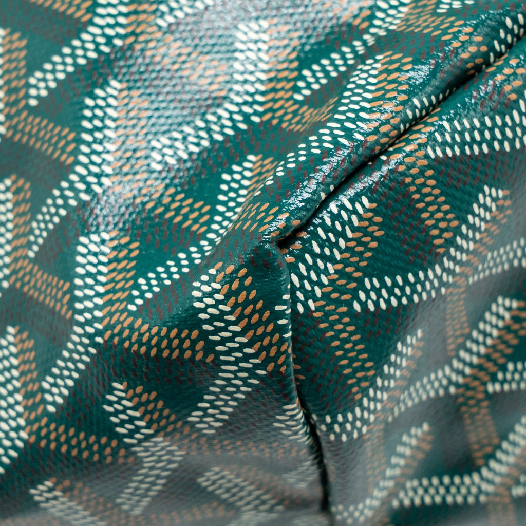 Saint Louis-Style GM Tote - Green Canvas & Calfskin Goyard