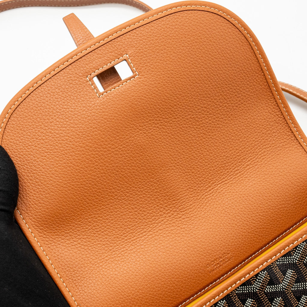Goyard Belvédère PM Replica Messenger Bag | Tan & Silver-Tone